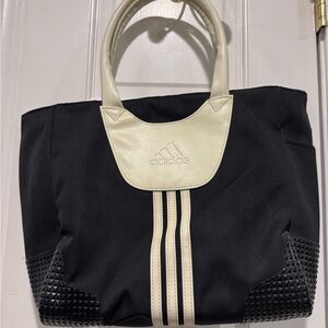 Rare Adidas Women's Black and Cream Tote
